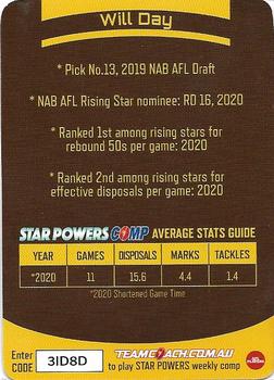 2021 Team Coach AFL - Star Powers Silver #SP-49 Will Day Back